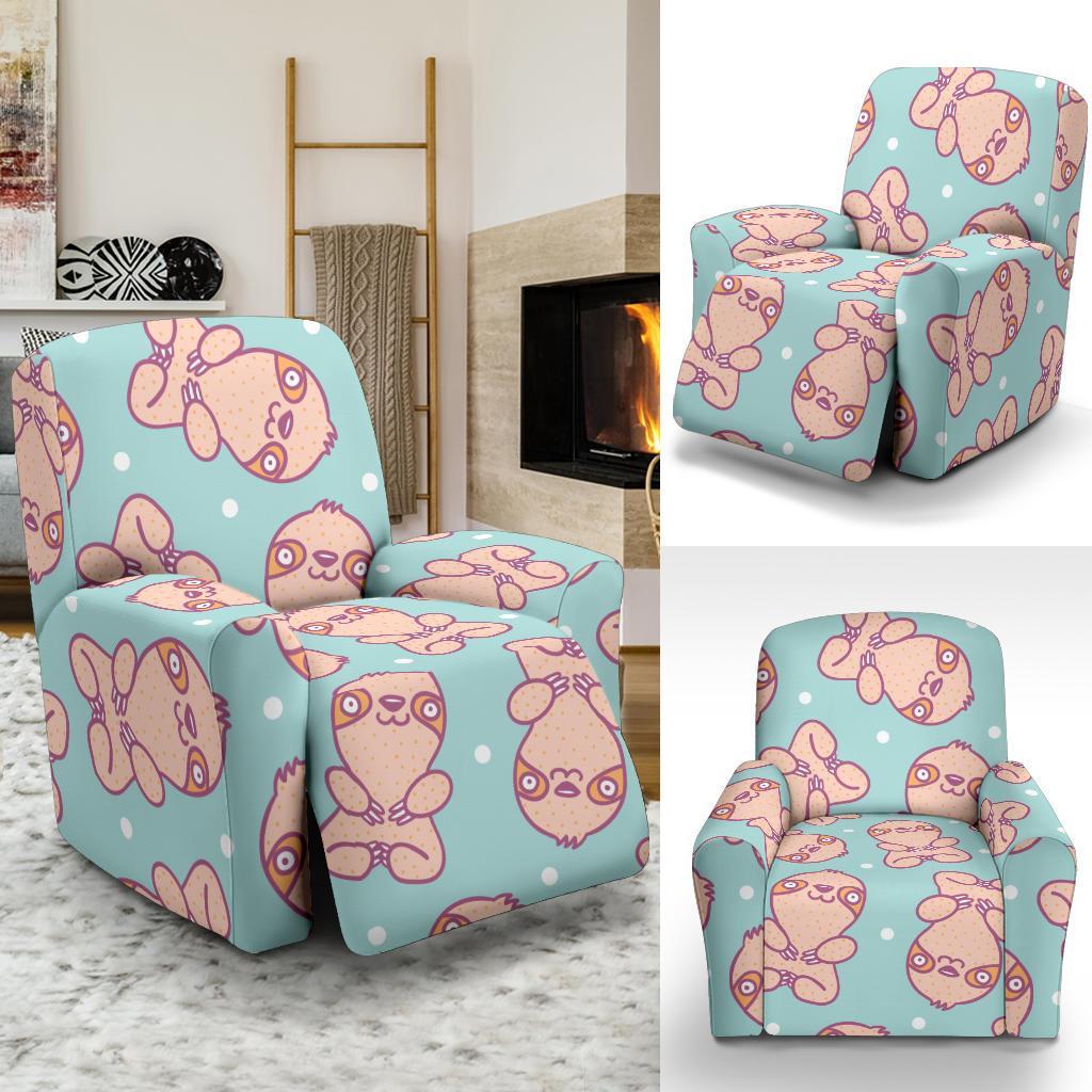 Pattern Print Sloth Recliner Cover-grizzshop