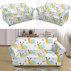 Pattern Print Snail Loveseat Cover-grizzshop