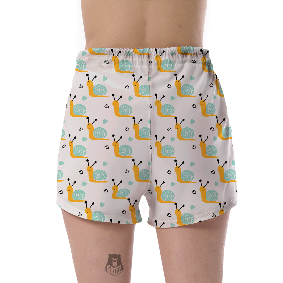 Pattern Print Snail Women's Shorts-grizzshop