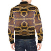 Pattern Print Snakeskin Python Skin Men's Bomber Jacket-grizzshop