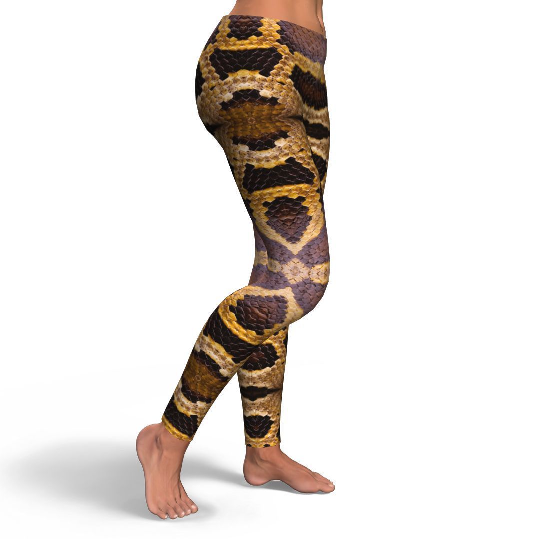 Pattern Print Snakeskin Python Skin Pattern Women Leggings-grizzshop