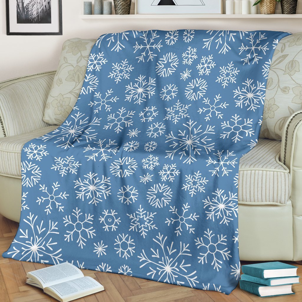 Pattern Print Snowflake Blanket-grizzshop