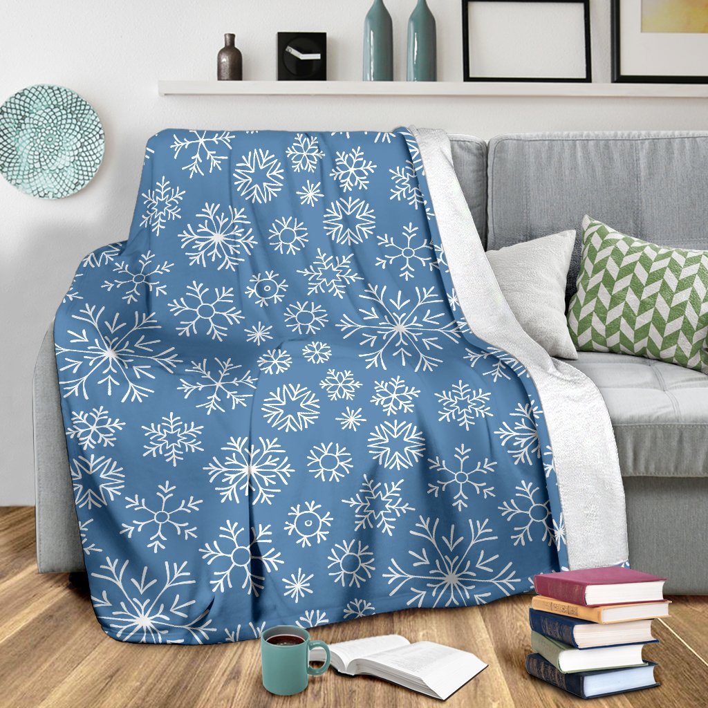 Pattern Print Snowflake Blanket-grizzshop