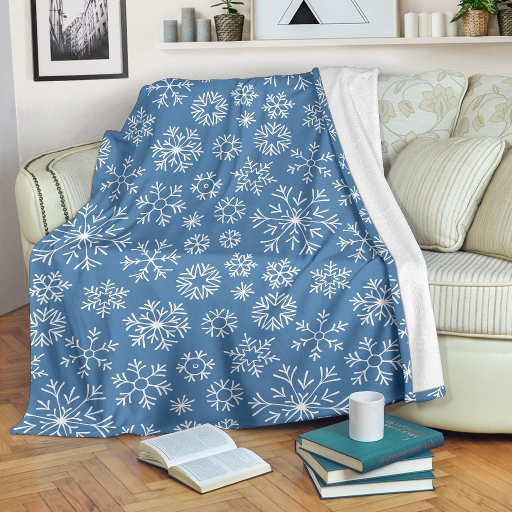 Pattern Print Snowflake Blanket-grizzshop
