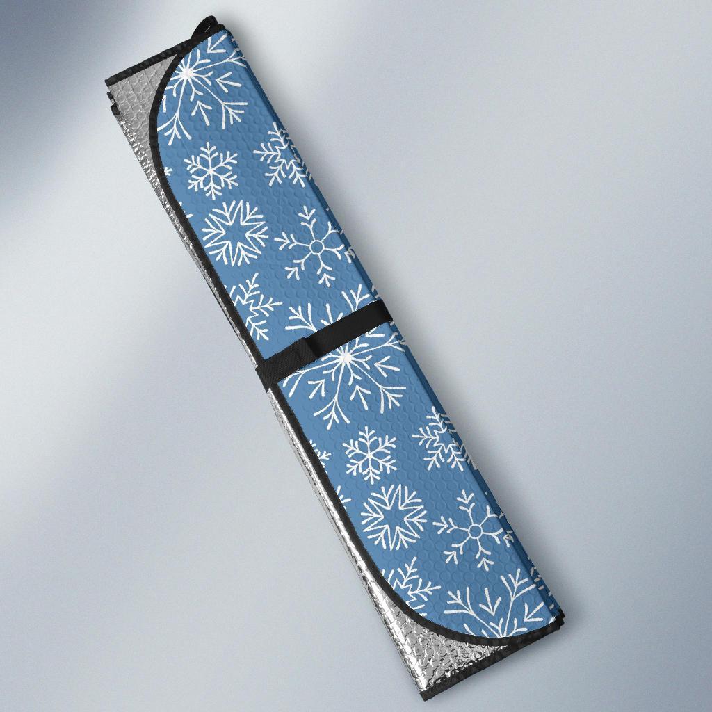 Pattern Print Snowflake Car Sun Shade-grizzshop