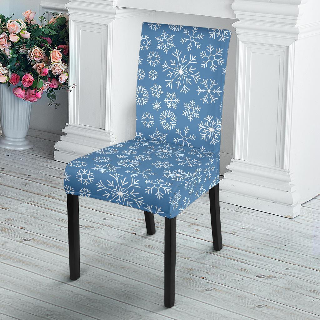 Pattern Print Snowflake Chair Cover-grizzshop