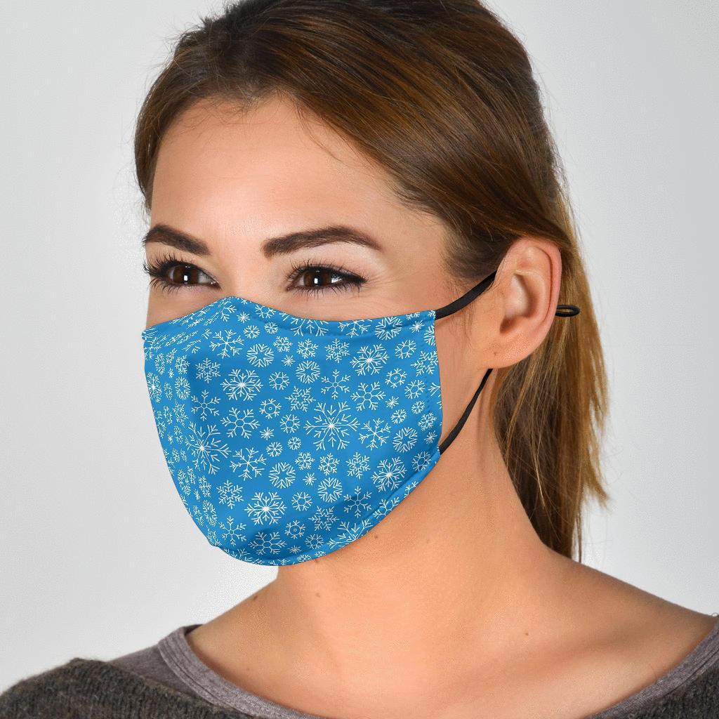 Pattern Print Snowflake Face Mask-grizzshop