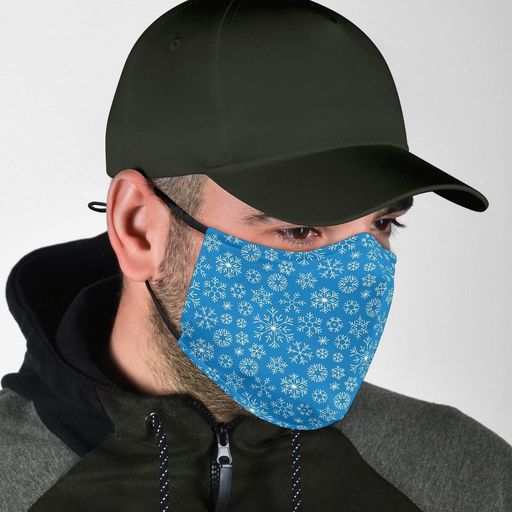 Pattern Print Snowflake Face Mask-grizzshop