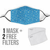 Pattern Print Snowflake Face Mask-grizzshop