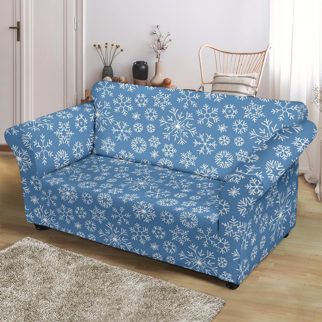 Pattern Print Snowflake Loveseat Cover-grizzshop