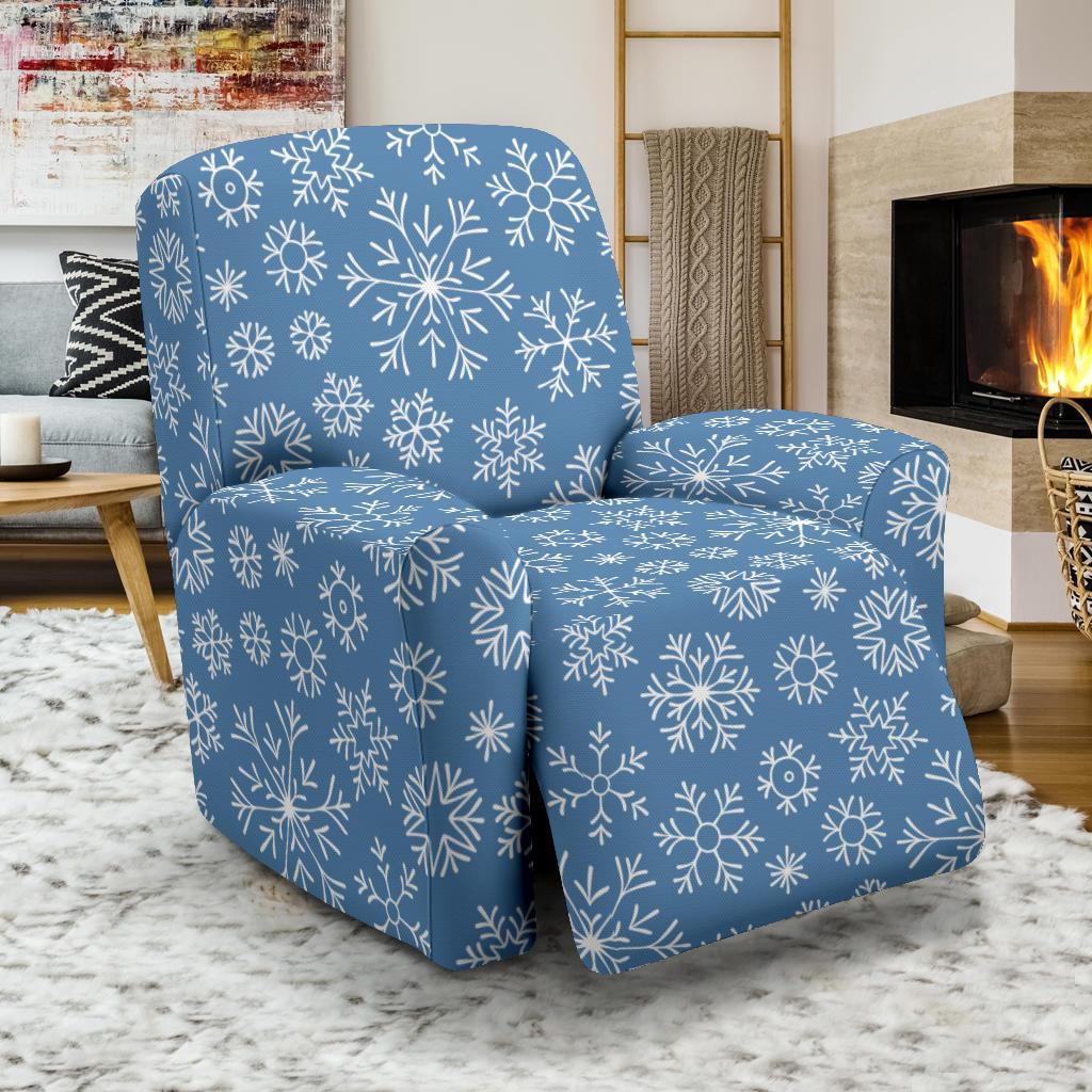 Pattern Print Snowflake Recliner Cover-grizzshop