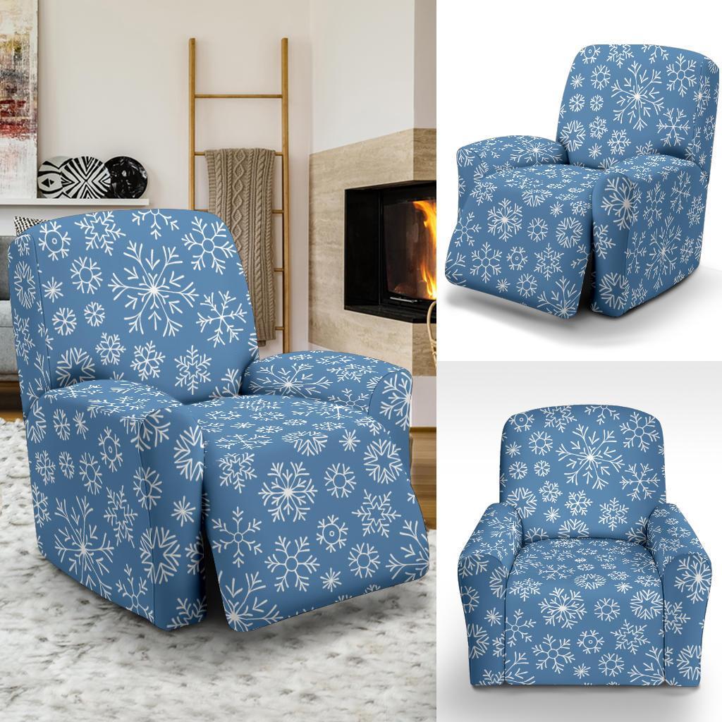 Pattern Print Snowflake Recliner Cover-grizzshop