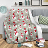 Pattern Print Snowflake Snowman Blanket-grizzshop