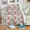 Pattern Print Snowflake Snowman Blanket-grizzshop