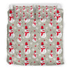 Pattern Print Snowflake Snowman Duvet Cover Bedding Set-grizzshop
