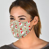 Pattern Print Snowflake Snowman Face Mask-grizzshop