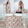 Pattern Print Snowflake Snowman Hooded Blanket-grizzshop