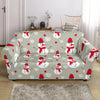 Pattern Print Snowflake Snowman Loveseat Cover-grizzshop