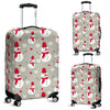 Pattern Print Snowflake Snowman Luggage Cover Protector-grizzshop