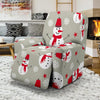 Pattern Print Snowflake Snowman Recliner Cover-grizzshop