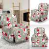 Pattern Print Snowflake Snowman Recliner Cover-grizzshop