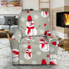 Pattern Print Snowflake Snowman Recliner Cover-grizzshop