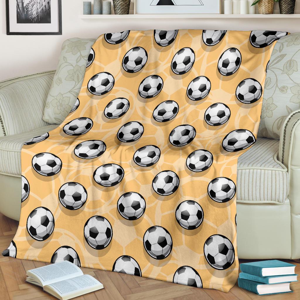 Pattern Print Soccer Blanket-grizzshop
