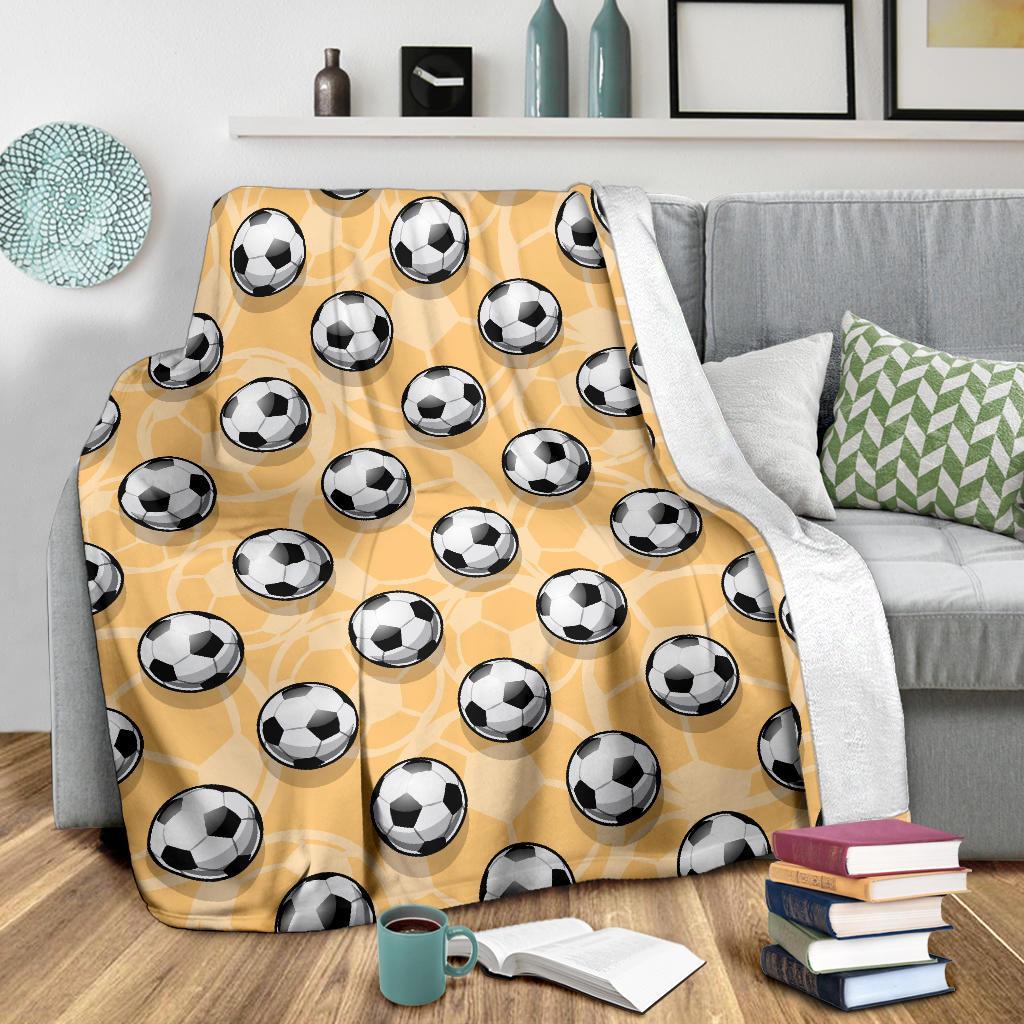 Pattern Print Soccer Blanket-grizzshop