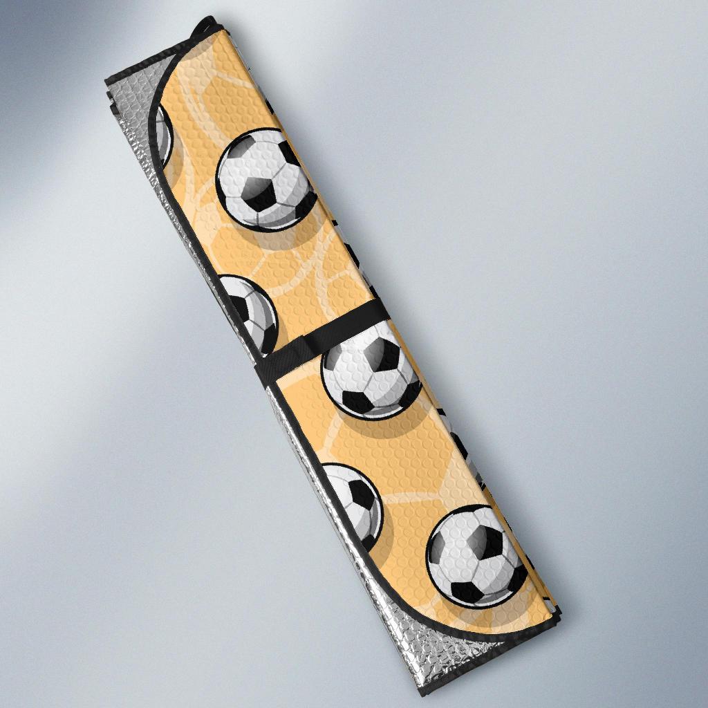 Pattern Print Soccer Car Sun Shade-grizzshop