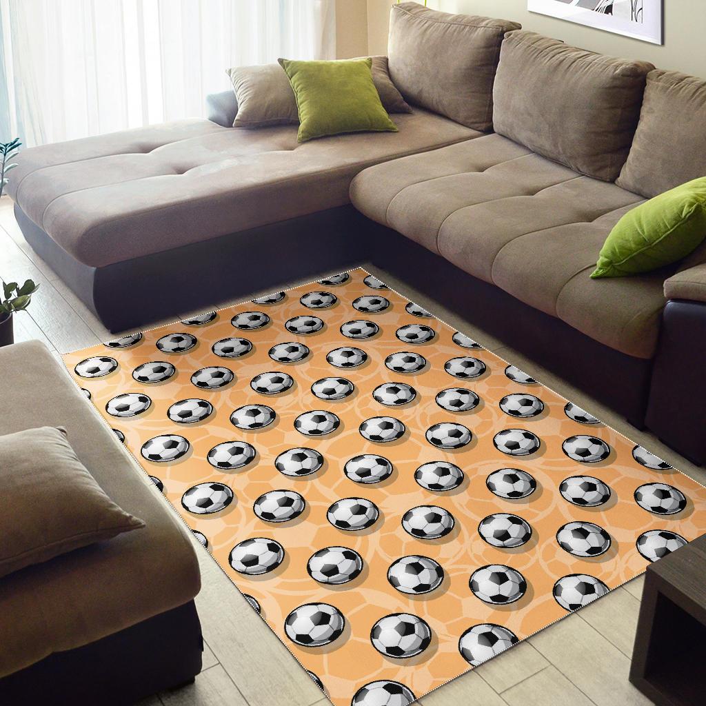 Pattern Print Soccer Floor Mat-grizzshop
