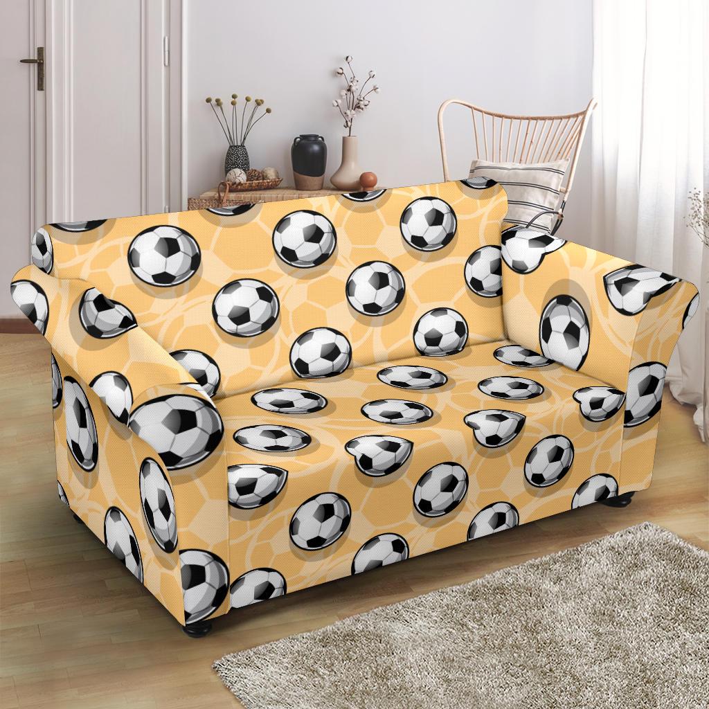 Pattern Print Soccer Loveseat Cover-grizzshop