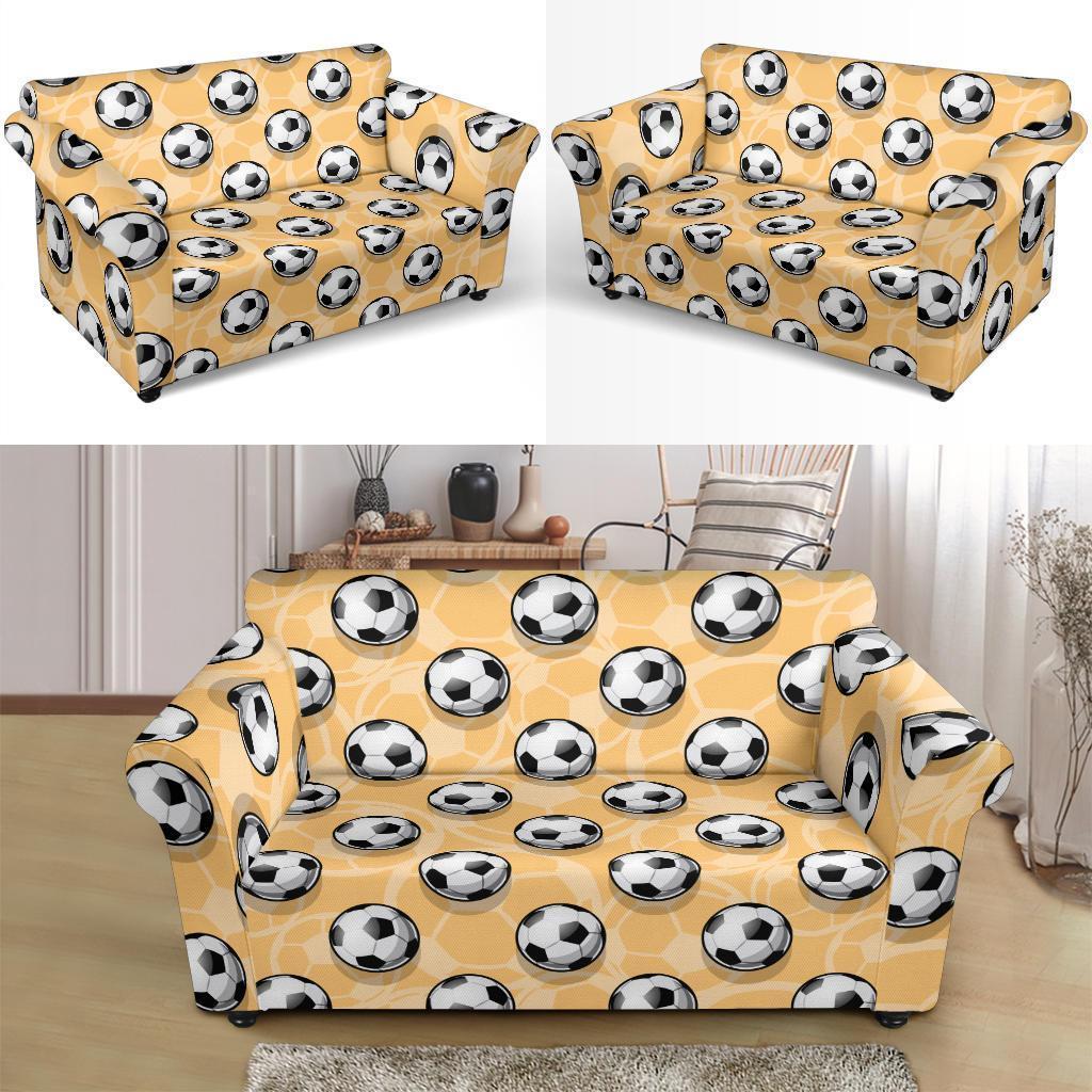 Pattern Print Soccer Loveseat Cover-grizzshop