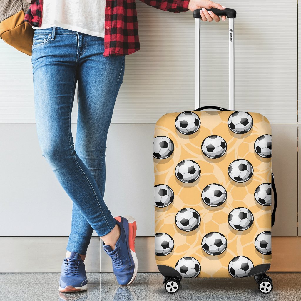 Pattern Print Soccer Luggage Cover Protector-grizzshop