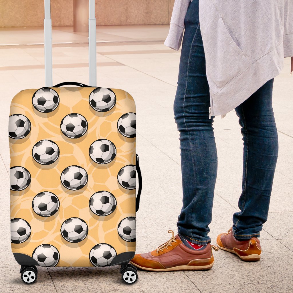 Pattern Print Soccer Luggage Cover Protector-grizzshop