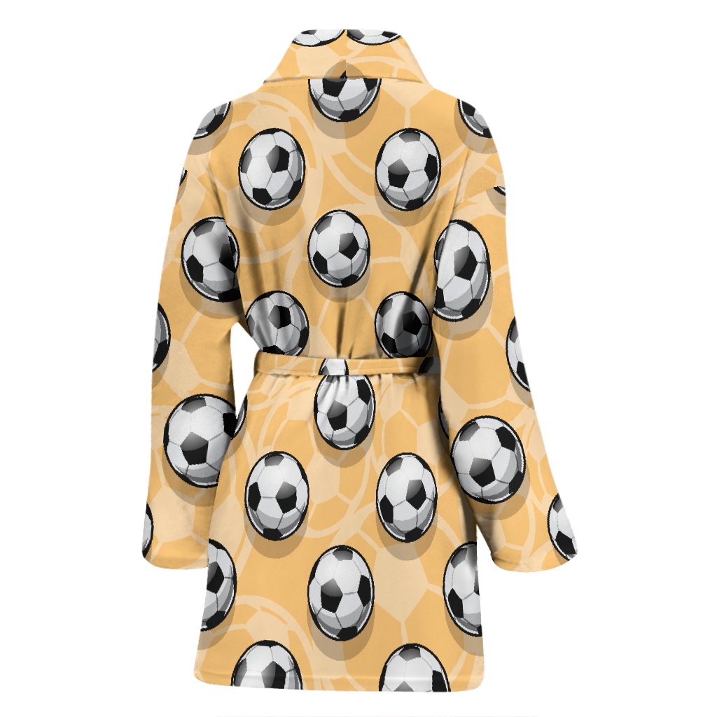Pattern Print Soccer Pattern Print Women Long Robe-grizzshop