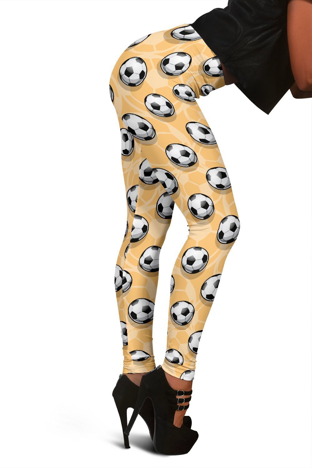 Pattern Print Soccer Print Pattern Women Leggings-grizzshop