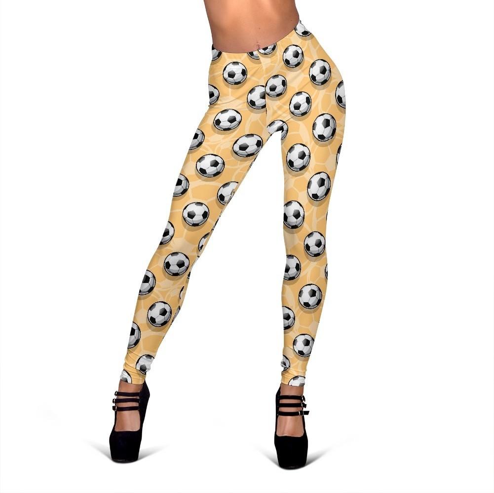 Pattern Print Soccer Print Pattern Women Leggings-grizzshop