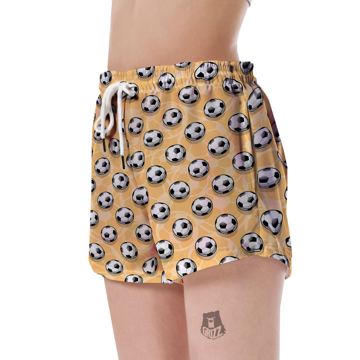 Pattern Print Soccer Women's Shorts-grizzshop