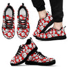 Pattern Print Softball Black Sneaker Shoes For Men Women-grizzshop