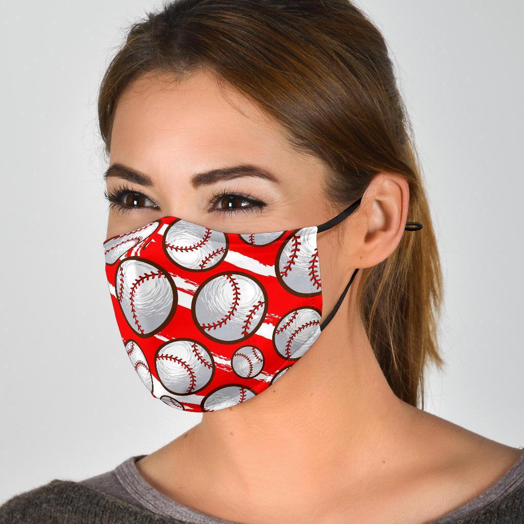 Pattern Print Softball Face Mask-grizzshop