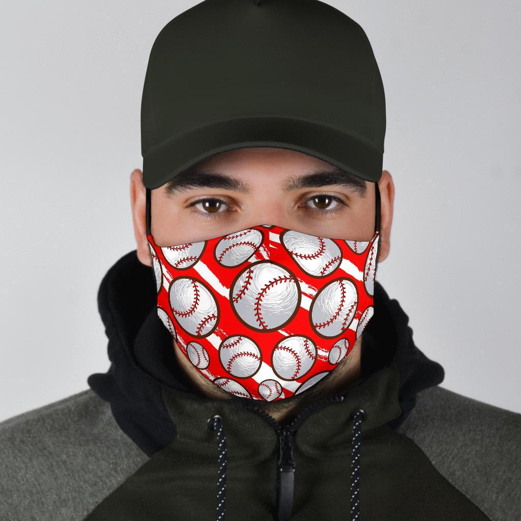 Pattern Print Softball Face Mask-grizzshop