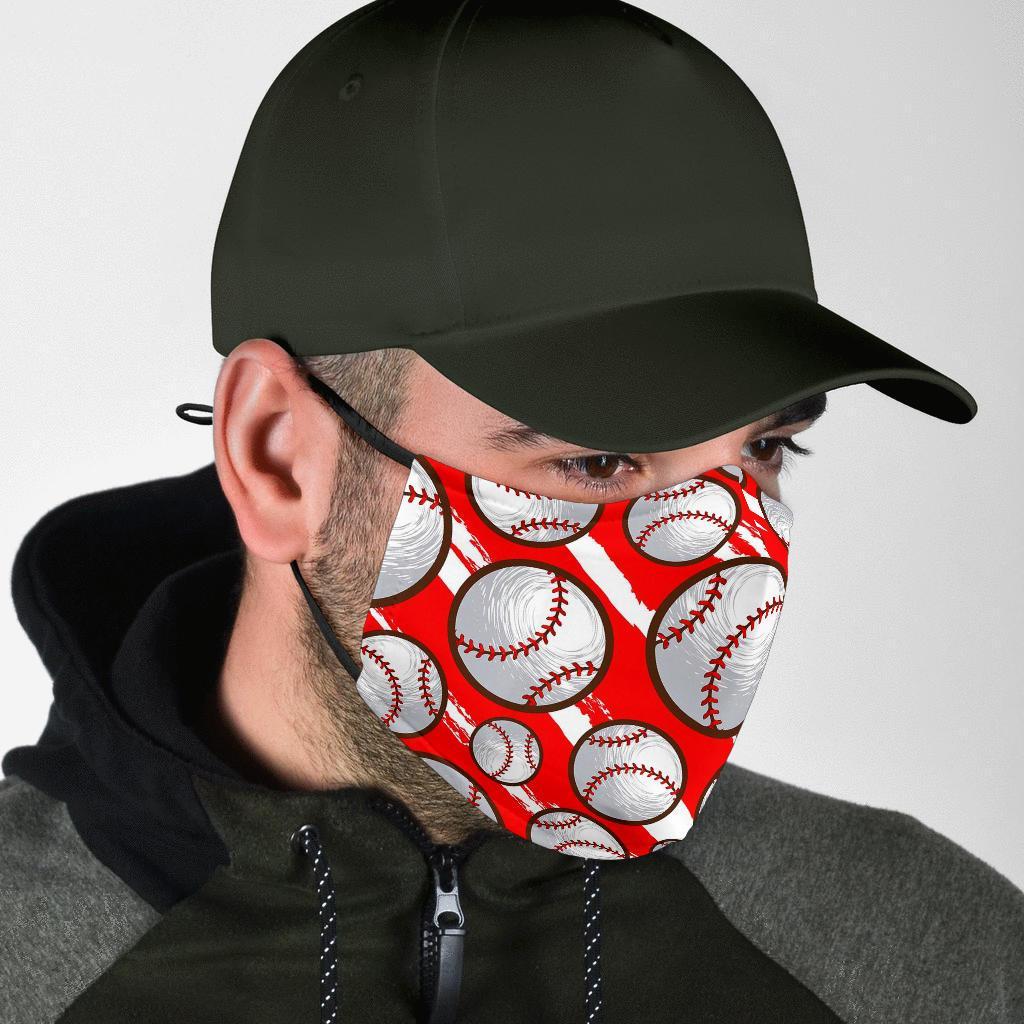 Pattern Print Softball Face Mask-grizzshop