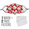 Pattern Print Softball Face Mask-grizzshop