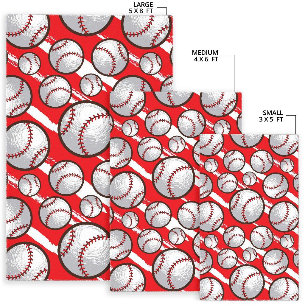 Pattern Print Softball Floor Mat-grizzshop