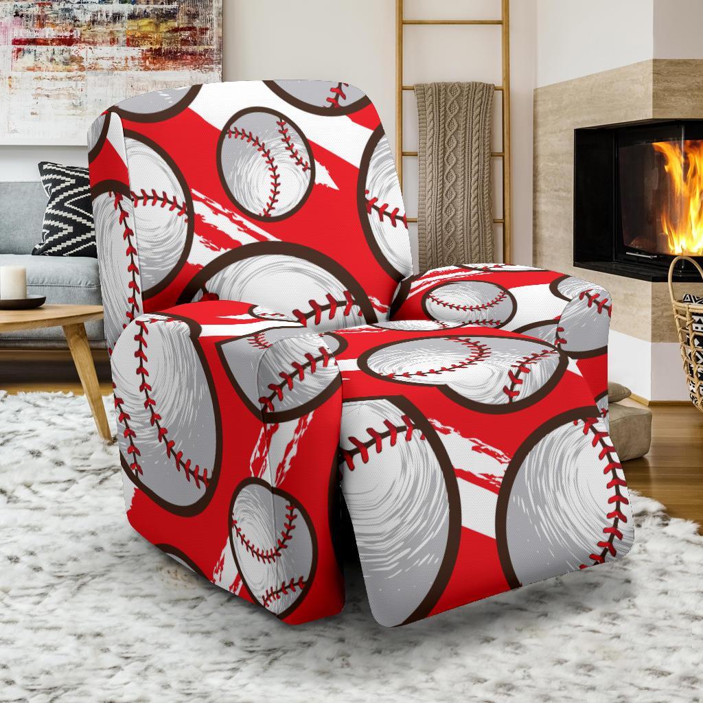 Pattern Print Softball Recliner Cover-grizzshop