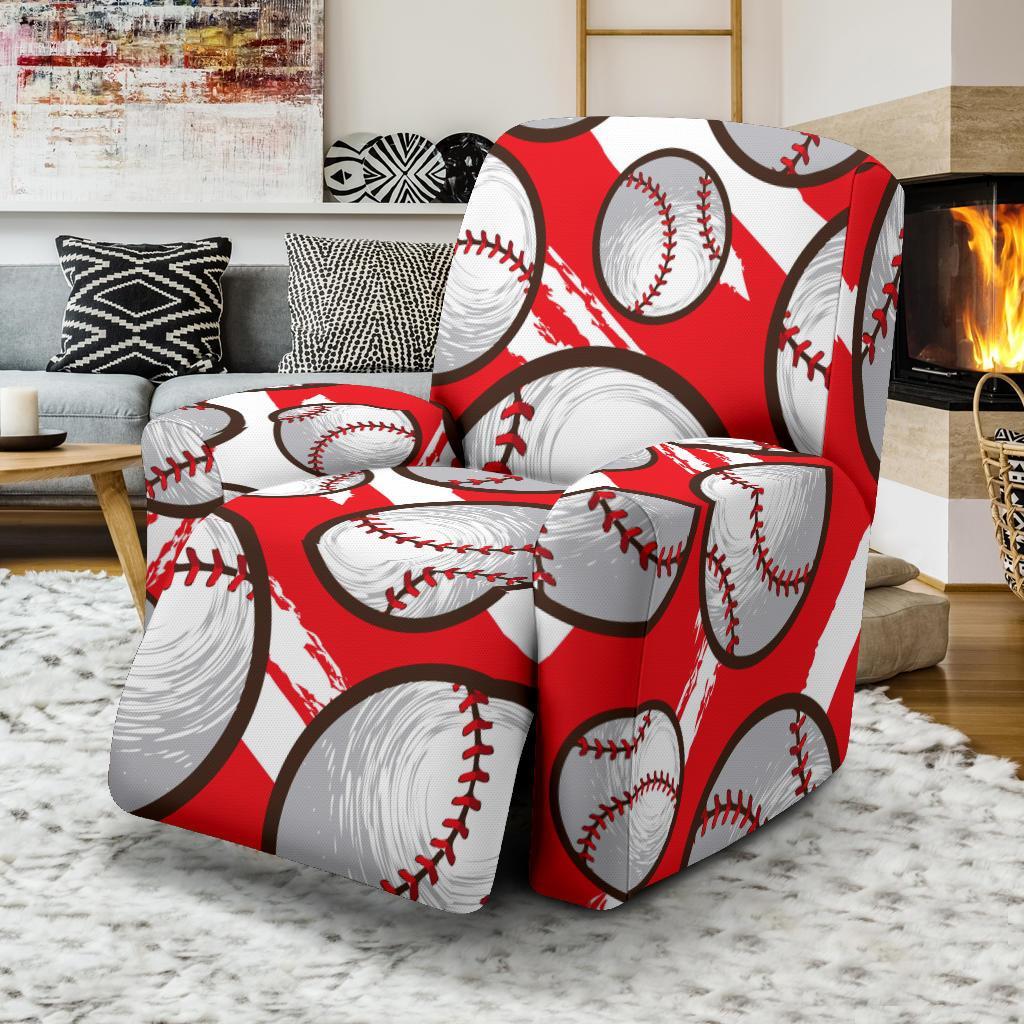 Pattern Print Softball Recliner Cover-grizzshop