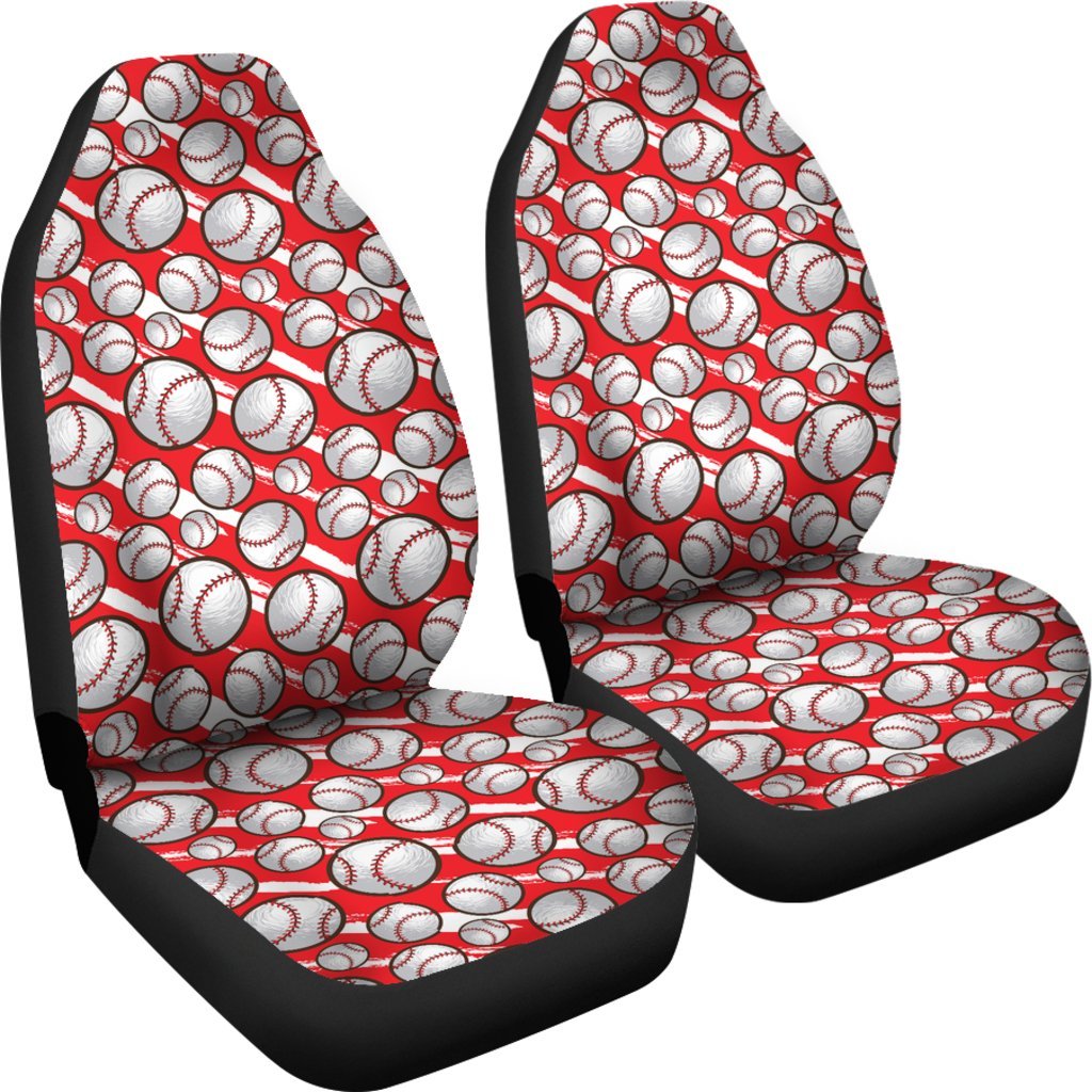 Pattern Print Softball Universal Fit Car Seat Cover-grizzshop