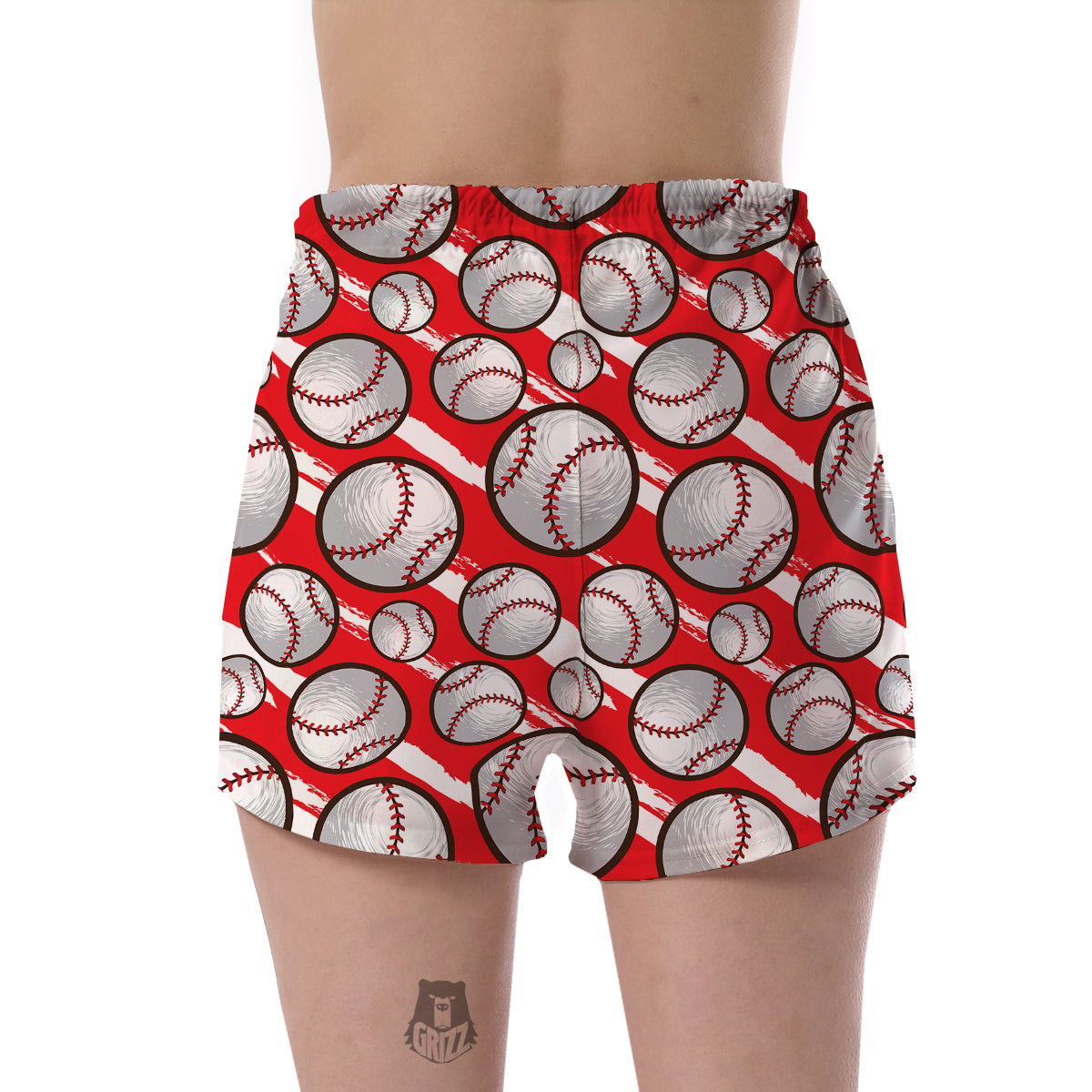Pattern Print Softball Women's Shorts-grizzshop