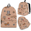 Pattern Print Steampunk Backpack-grizzshop