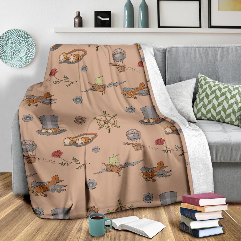 Pattern Print Steampunk Blanket-grizzshop